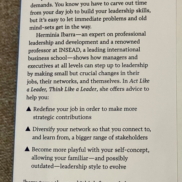 Leadership Book "Act Like a Leader, Think Like a Leader" - Picture 2 of 5